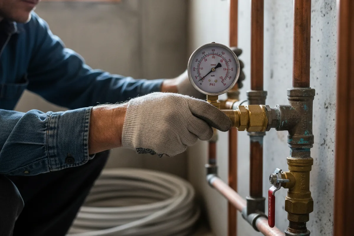 Pressure testing a repaired line during Water Line Repair in Marrero